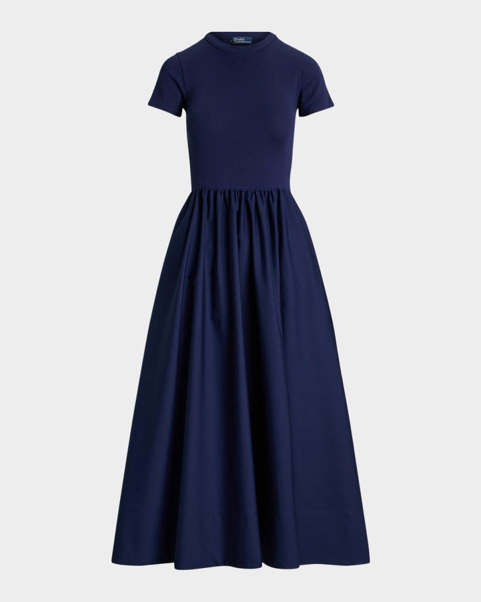 Cotton Short-Sleeve Dress